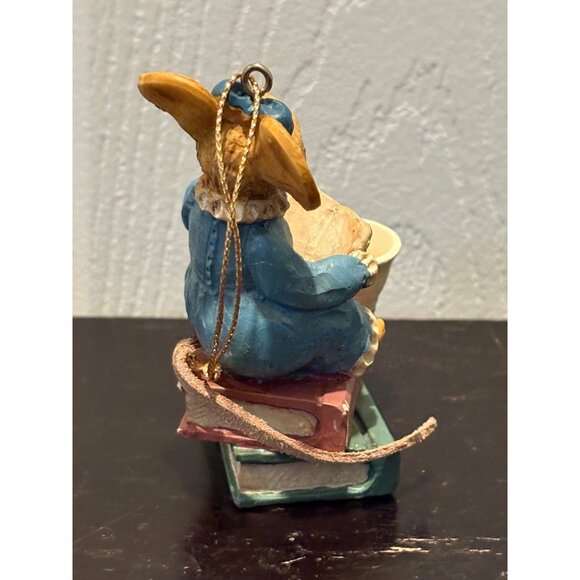 Kurt Adler Vintage Mouse Mystery Of The Month Blue Dress Ornament Librarian - Picture 3 of 6